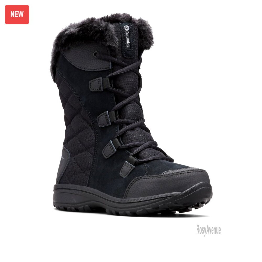 Waterproof Insulated Winter Snow Boots, Mid-Calf, Leather & Textile
